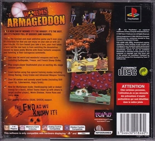 Worms Armageddon - PS1 (B Grade) (Genbrug)